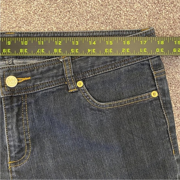 Michael Kors Women's Boot Cut Jeans Mid Rise Blue Denim Stretch Pockets Size 12 - Picture 6 of 12